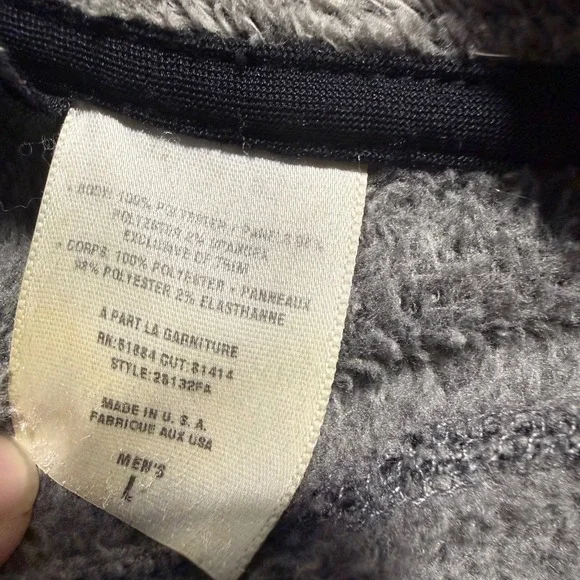 Vintage Patagonia R3 Fleece Jacket Men Large Gray Polartec Hi-Loft Full Zip